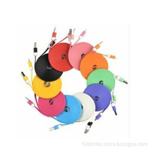 1m Colorful Flat Cable, 8 Pin to USB Sync Charging Data Cable Adapter Converter for iPhone5